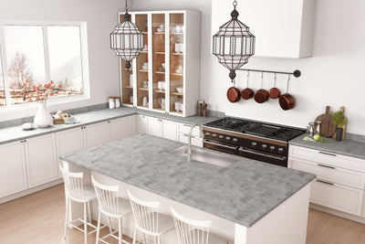 Mission White - 933 - Traditional Kitchen Cabinets
