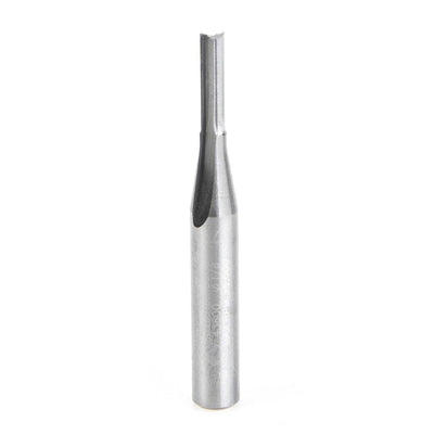 Amana Tool. Plastic Cutting Double 'O' Flute Router Bit | 1⁄8 Dia x 1⁄2 x 1⁄4" Shank | 43600 