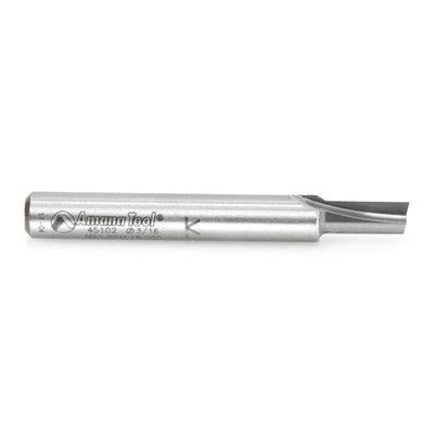 Amana Tool. Straight Plunge Router Bit | Single Flute | Various Dia x 7⁄16 x 1⁄4" Shank | 45102 