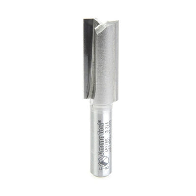 Amana Tool. Straight Plunge Router Bit | 2 Flute | 3⁄8 Dia x 1" x 1⁄4 Shank | 45218S 