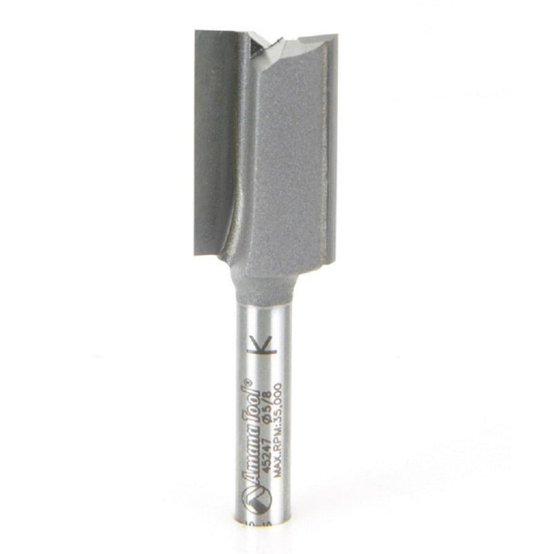 Amana Tool. Straight Plunge Router Bit | 2 Flute | Various Dia x 1" x 1⁄4 Shank | 45247 