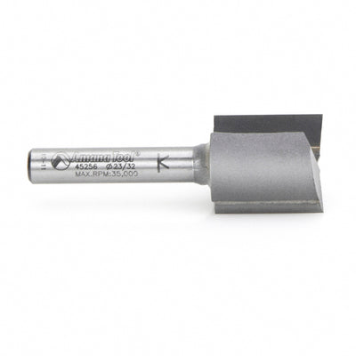 Amana Tool. Straight Plunge Metric Router Bit | 2 Flute | 18mm Dia x 3⁄4mm x 1⁄4" Shank | 45256 