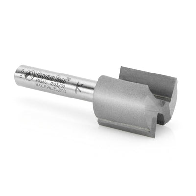 Amana Tool. Straight Plunge Metric Router Bit | 2 Flute | 18mm Dia x 3⁄4mm x 1⁄4" Shank | 45256 