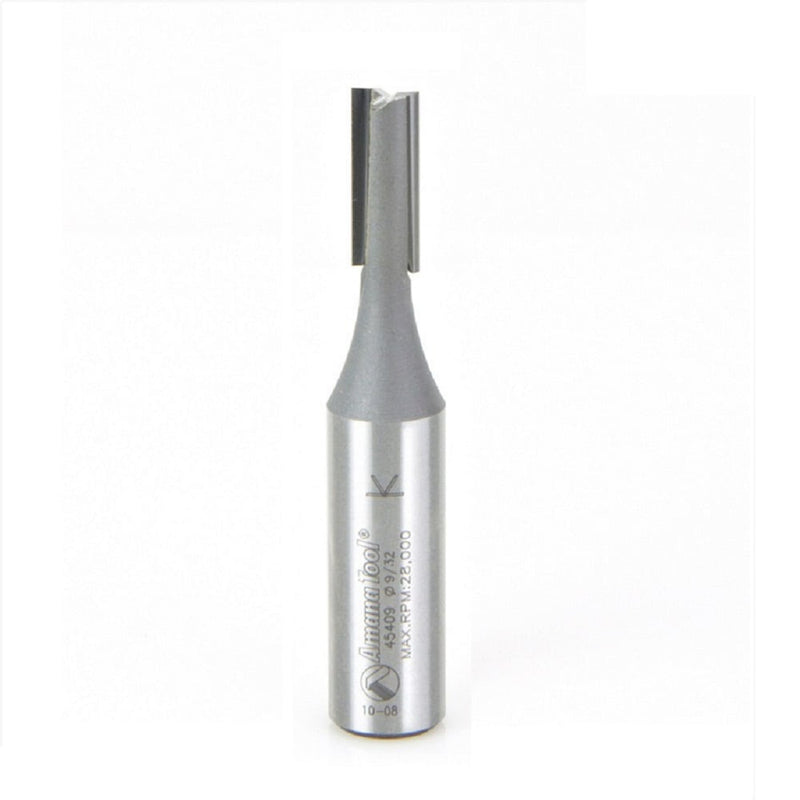 Amana Tool. Straight Plunge Router Bit | 2 Flute | 9⁄32 Dia x 3⁄4 x 1⁄2" Shank | 45409 