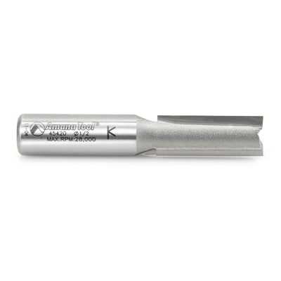 Amana Tool. Carbide Tipped Straight Plunge Router Bit | 2 Flute | 45420