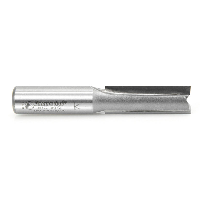 Amana Tool. Carbide Tipped Straight Plunge Router Bit | 2 Flute | 45422