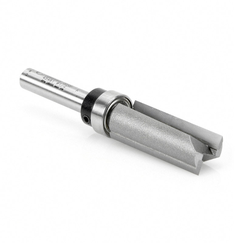 Amana Tool. Flush Trim Plunge Router Bit | 1⁄2 Dia x 1 1⁄4 x 1⁄4" Shank with Upper BB | 45461 