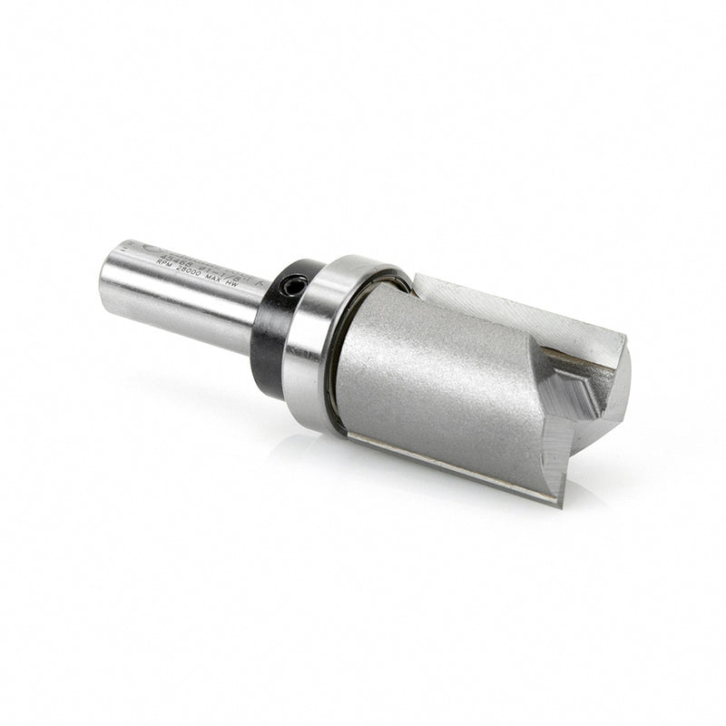 Amana Tool. Flush Trim Plunge Router Bit | 1 1⁄8 Dia x 1 1⁄2 x 1⁄2" Shank with Upper BB | 45468 