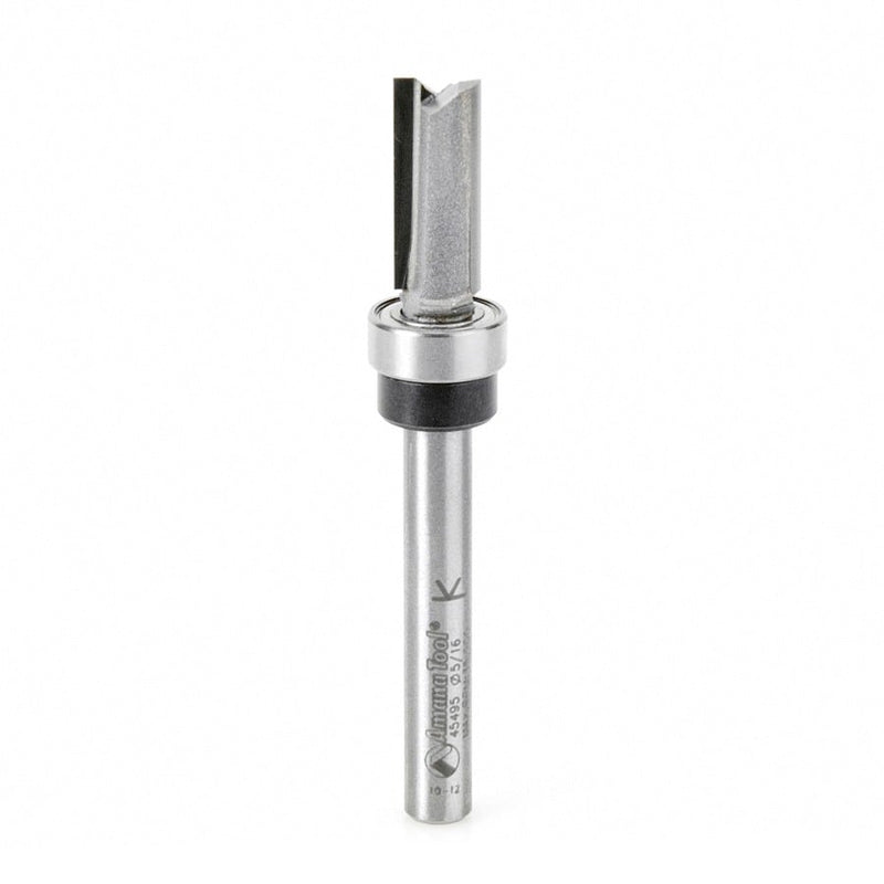 Amana Tool. Flush Trim Plunge Router Bit | 5⁄16 Dia x 3⁄4 x 1⁄4"Shank with Upper BB | 45495 