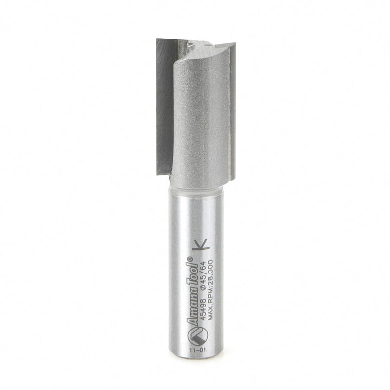 Amana Tool. Straight Plunge Metric Router Bit | 2 Flute | 18mm Dia x 1 1⁄4 x 1⁄2" Shank | 45498
