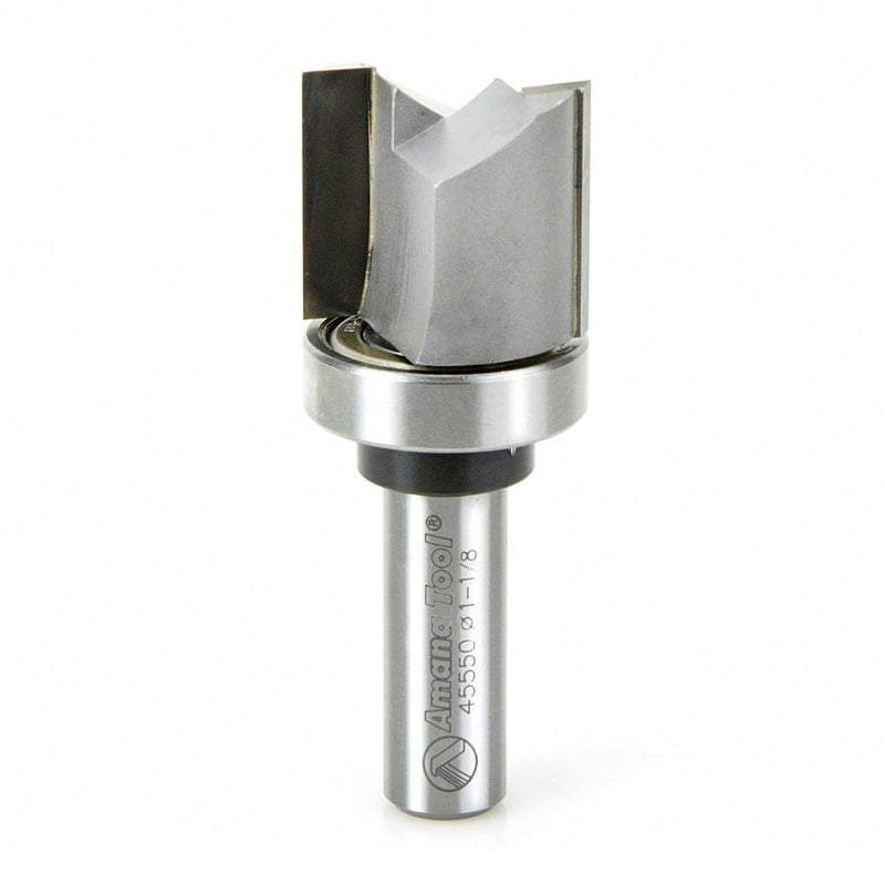 Amana Tool. Flush Trim Plunge Router Bit | Various Dia x 1 x 1⁄2"Shank with Upper BB | 45550 