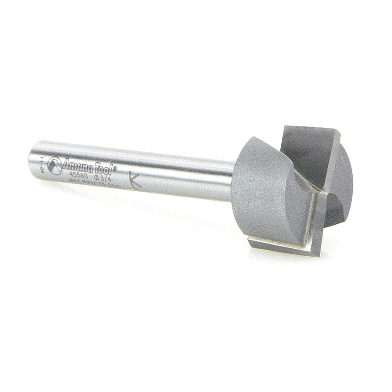 Amana Tool. Bottom Cleaning Router Bit | 2 Flute | 3⁄4 Dia x 7⁄16 x 1⁄4" Shank | 45560 