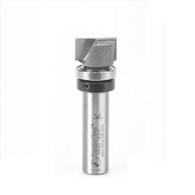 Amana Tool. Bottom Cleaning Router Bit | 2 Flute | Various Dia x 7⁄16 x 1⁄2" Shank with Upper BB | 45563 