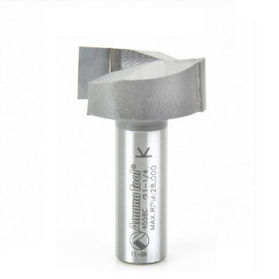 Amana Tool. Mortising Straight Plunge Router Bit | 2 Flute | 1 1⁄4 Dia x 1⁄2 x 1⁄2" Shank | 45580 