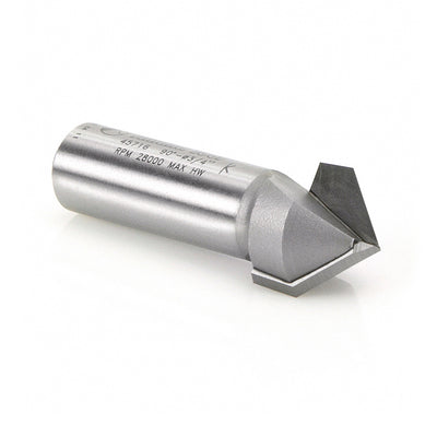 Amana Tool. V Groove Router Bit | 90°x 3⁄4 Dia x 5⁄8 x 1⁄2" Shank | 45716 