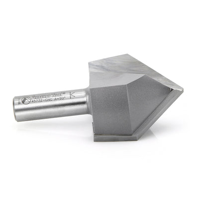 Amana Tool. V Groove CNC Router Bit | 90° x 2" Dia x 1 3⁄4 x 1⁄2 Shank | 45732-CNC 