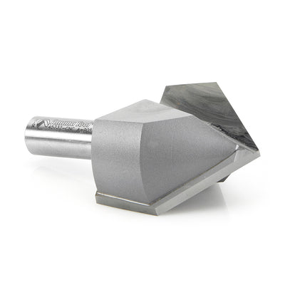 Amana Tool. V Groove CNC Router Bit | 90° x 2" Dia x 1 3⁄4 x 1⁄2 Shank | 45732-CNC 