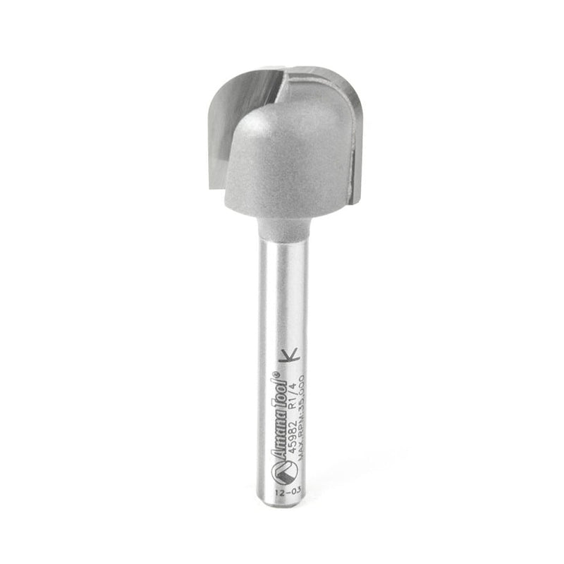 Amana Tool. Bowl & Tray Router Bit | 1⁄4 Radius x 3⁄4 Dia x 5⁄8 x 1⁄4"Shank | 45982 