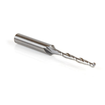 Amana Tool. Ball Nose Spiral CNC Router Bit | 1⁄8 Dia x 1 1⁄8 x 1⁄4 Shank x 2 1⁄2" Long | 46030 