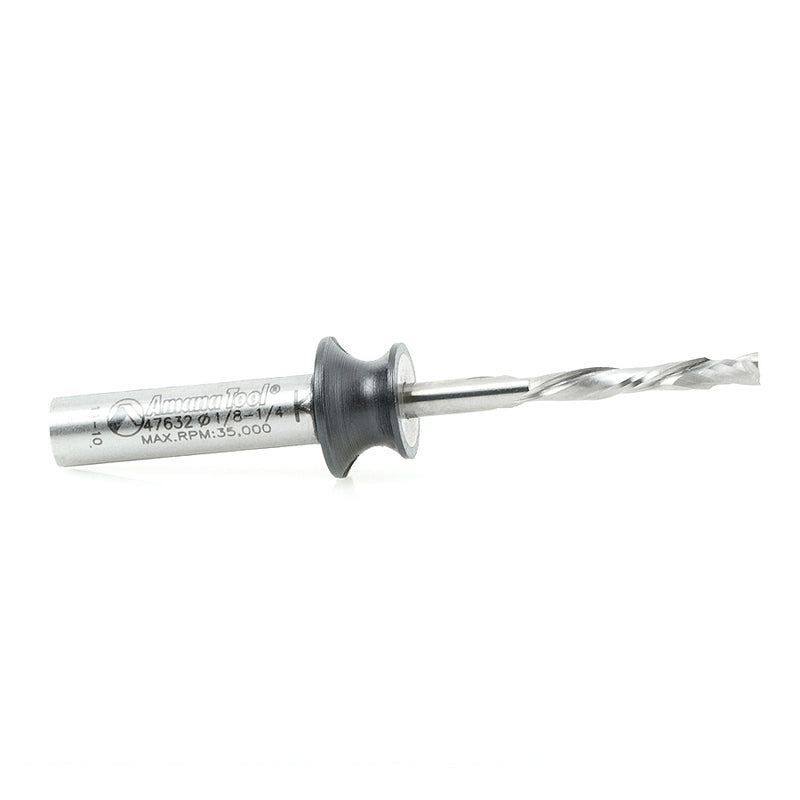 Amana Tool. Miniature Compression Router Bit | 1⁄8 Dia x 13⁄16 x 1⁄4" Shank 3 Piece Set | 46184 