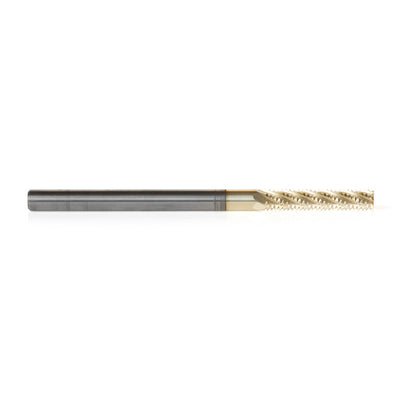 Amana Tool. Spiral Compression CNC Router Bit | 1⁄4 Dia x 1 1⁄4 x 1⁄4 Shank x 4" Long | 46306 