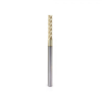 Amana Tool. Spiral Compression CNC Router Bit | 1⁄4 Dia x 1 1⁄4 x 1⁄4 Shank x 4" Long | 46306 