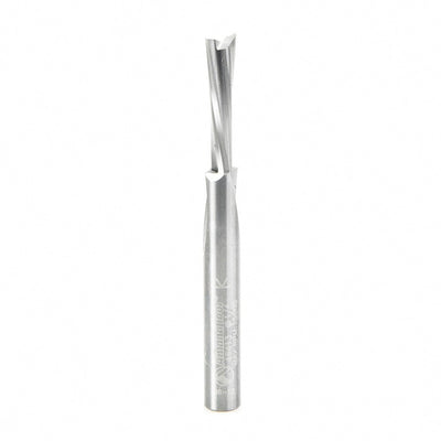 Amana Tool. Plastic Cutting Slow Spiral 'O' Flute Router Bit | 1⁄4 Dia x 3⁄4 x 1⁄4" Shank Down-Cut | 46413 