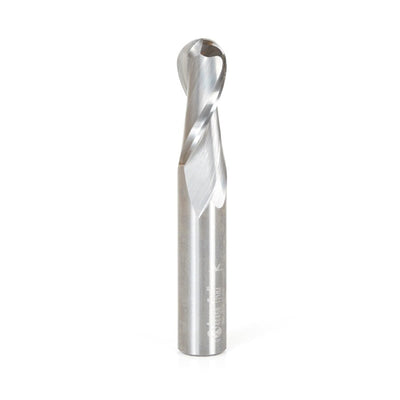 Amana Tool. Spiral Ball Nose CNC Router Bit | 6mm Radius x 12mm Dia x 29mm x 12mm Shank x 75mm Long | 46458 