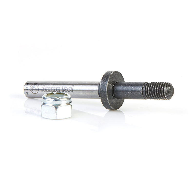 Amana Tool. Arbors with Hex Nut & Washers | 1⁄4-28 NF Dia x 7⁄8 Height x 1⁄4" Shank | 47610 