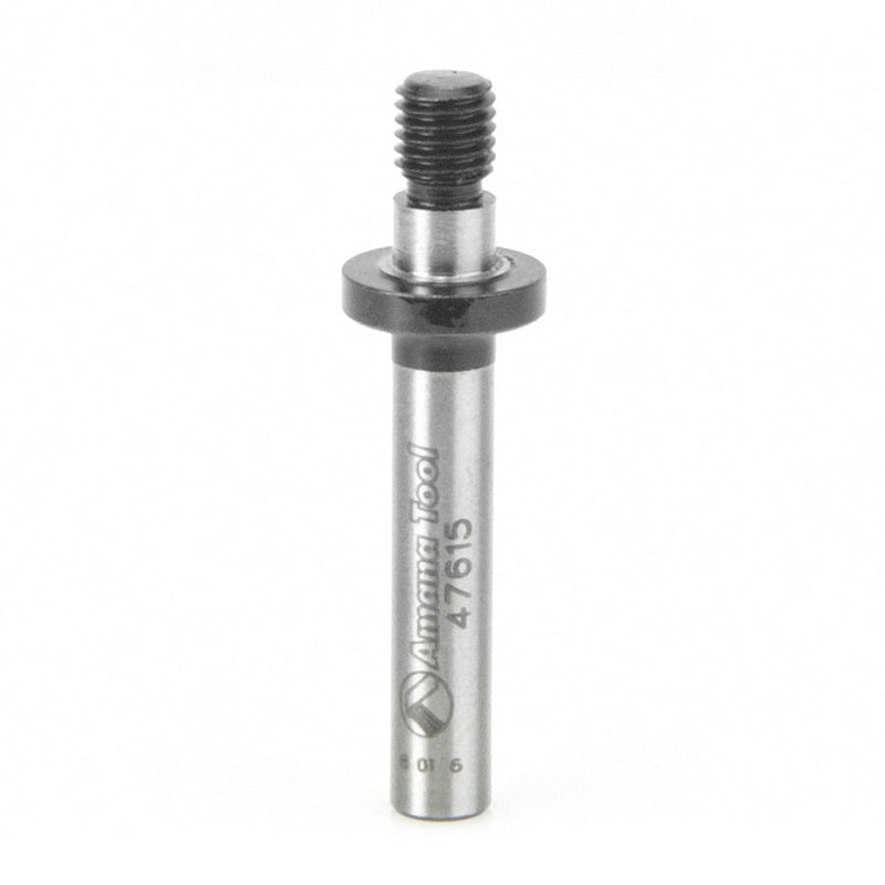 Amana Tool. Threaded Arbor for Screw Type Mortising Cutters | 1⁄4-28 NF Dia x 15⁄32 Height x 1⁄4"Shank | 47615 