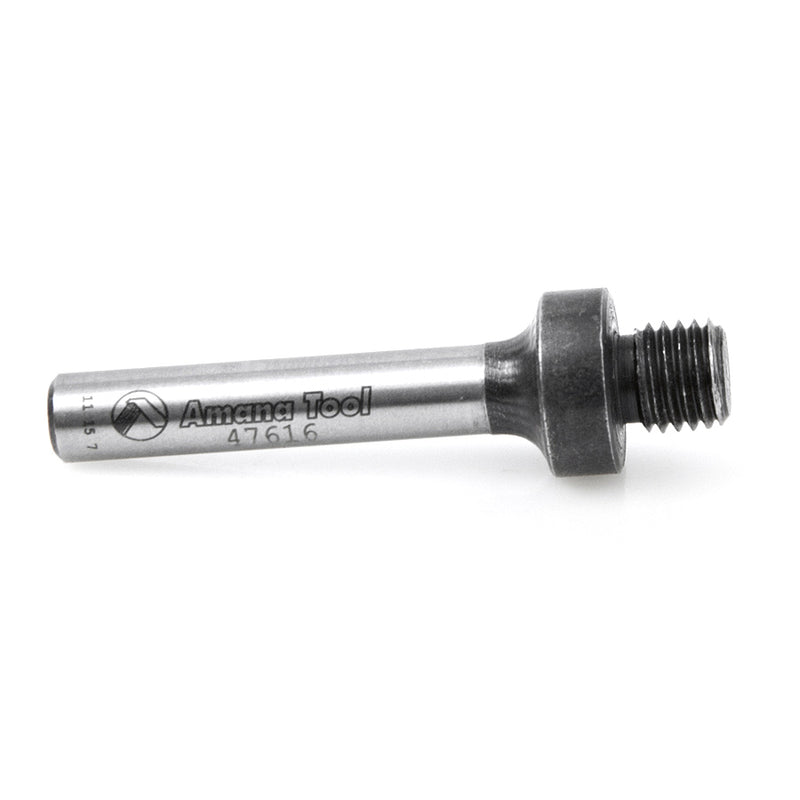 Amana Tool. Threaded Arbor for Screw Type Mortising Cutters | 5⁄16-24 NF Dia x 1⁄4 Height x 1⁄4" Shank | 47616 