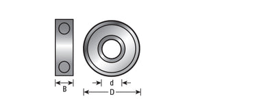 Amana Tool. Steel Ball Bearing Guide | 26mm Overall Dia x 10mm Inner Dia x 8mm Height | 47722 