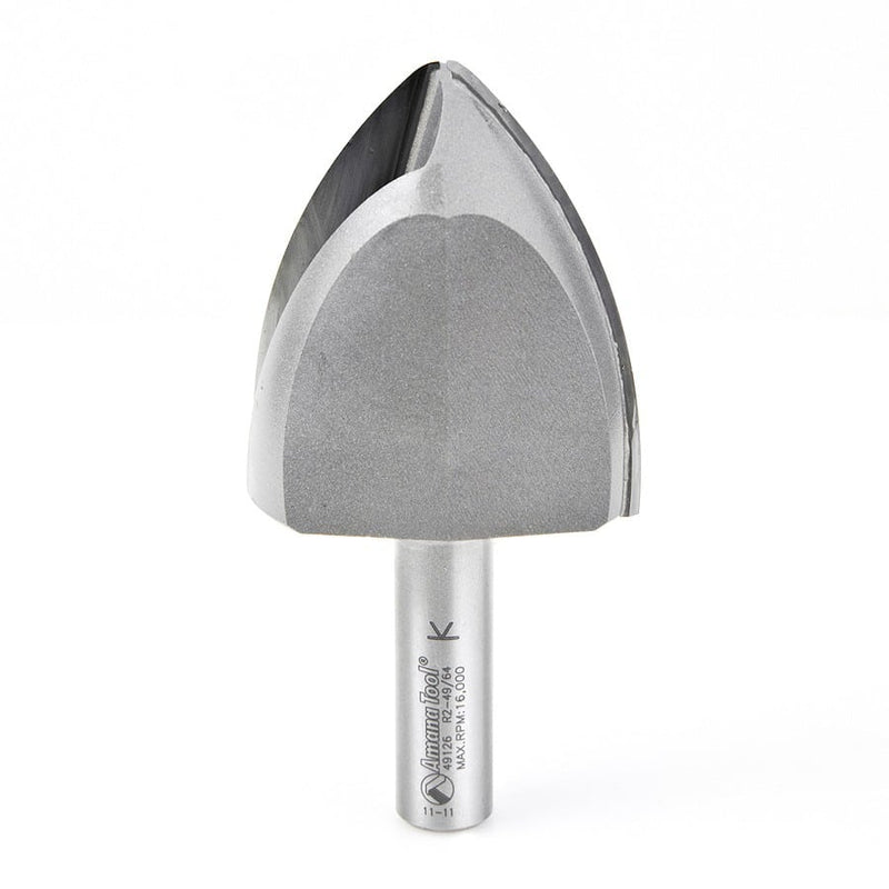 Amana Tool. Large Radius Ovolo Router Bit | 2 3⁄4 Radius x 2 1⁄16 Dia X 2 3⁄16 x 1⁄2 Shank | 49126 