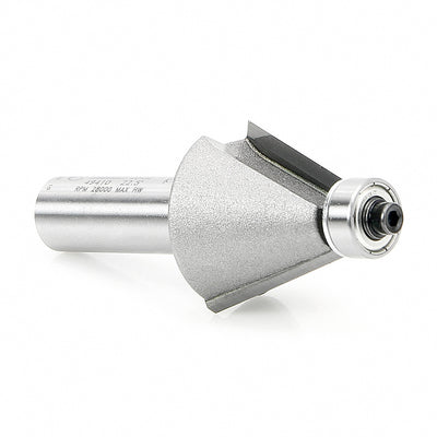 Amana Tool. Chamfer Router Bit | 22.5 Degree x 1 1⁄4 Dia x 15⁄16 x 1⁄2"Shank | 49410 