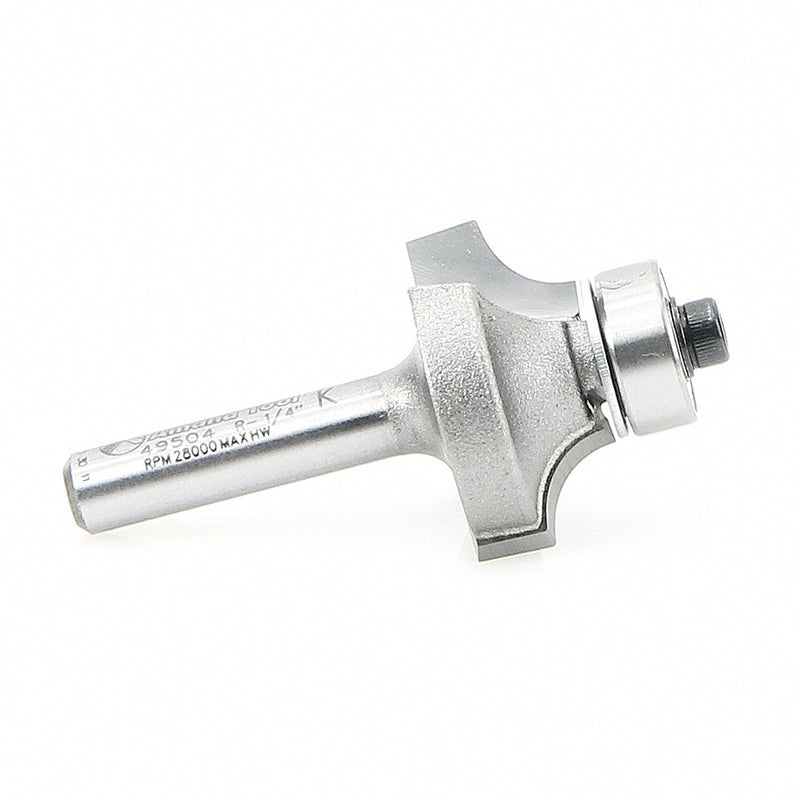 Amana Tool. Corner Rounding Router Bit | 1⁄4 Radius x 1 Dia x 1⁄2 x 1⁄4"Shank | 49504 