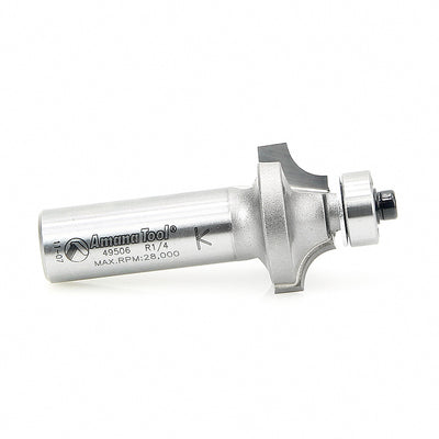 Amana Tool. Corner Rounding Router Bit | 1⁄4 Radius x 1" Dia x 1⁄2 x 1⁄2"Shank | 49506 