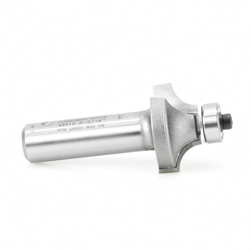 Amana Tool. Corner Rounding Router Bit | 5⁄16 Radius x 1 1⁄8 Dia x 1⁄2 x 1⁄2"Shank | 49510 