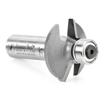 Amana Tool. Door Edge - Front Face Edge Router Bit | 5⁄64 Radius x 1 1⁄4 Dia x 3⁄8 x 1⁄2" Shank | 49530 