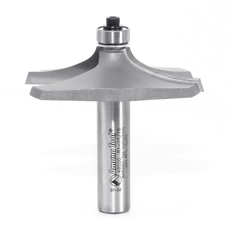 Amana Tool. Standard Hand Table Edge Router Bit | 1 3⁄4 Radius x 2 3⁄4 Dia x 5⁄8 x 1⁄2" Shank | 49550 