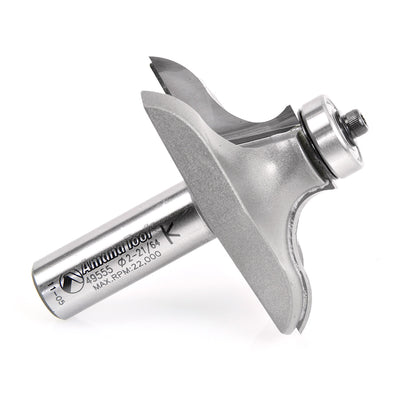 Amana Tool. Reverse Curve Table Edge Router Bit | 1⁄2 x 1⁄4 Radius x 2 21⁄64 Dia x 55⁄64 x 1⁄2" Shank | 49555