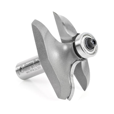 Amana Tool. Reverse Curve Table Edge Router Bit | 1⁄2 x 1⁄4 Radius x 2 21⁄64 Dia x 55⁄64 x 1⁄2" Shank | 49555