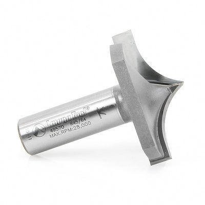 Amana Tool. Round Over Groove Router Bit | 23⁄32 Radius x 1 3⁄4 Dia x 23⁄32 x 1⁄2" Shank | 49570 