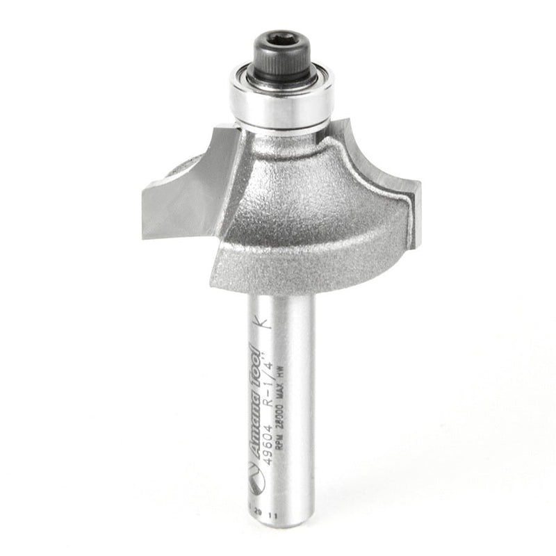 Amana Tool. Beading Router Bit | 1⁄4 Radius x 1 Dia x 1⁄2 x 1⁄4"Shank | 49604 