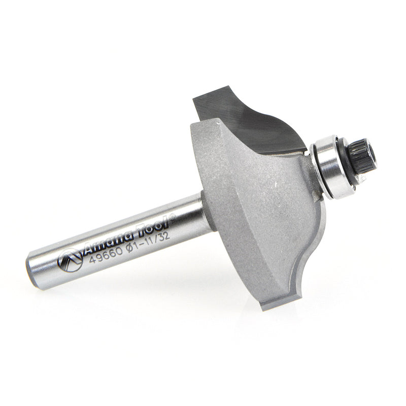 Amana Tool. Ogee Stile Router Bit | 11⁄32 Radius x 1 11⁄32 Dia x 1⁄2 x 1⁄4" Shank | 49660 