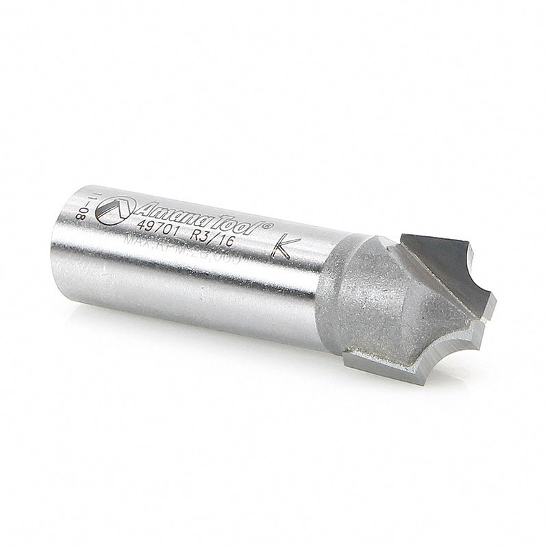 Amana Tool. Round Over Groove Router Bit | 3⁄16 Radius x .615 Dia x 1⁄2 x 1⁄2" Shank | 49701