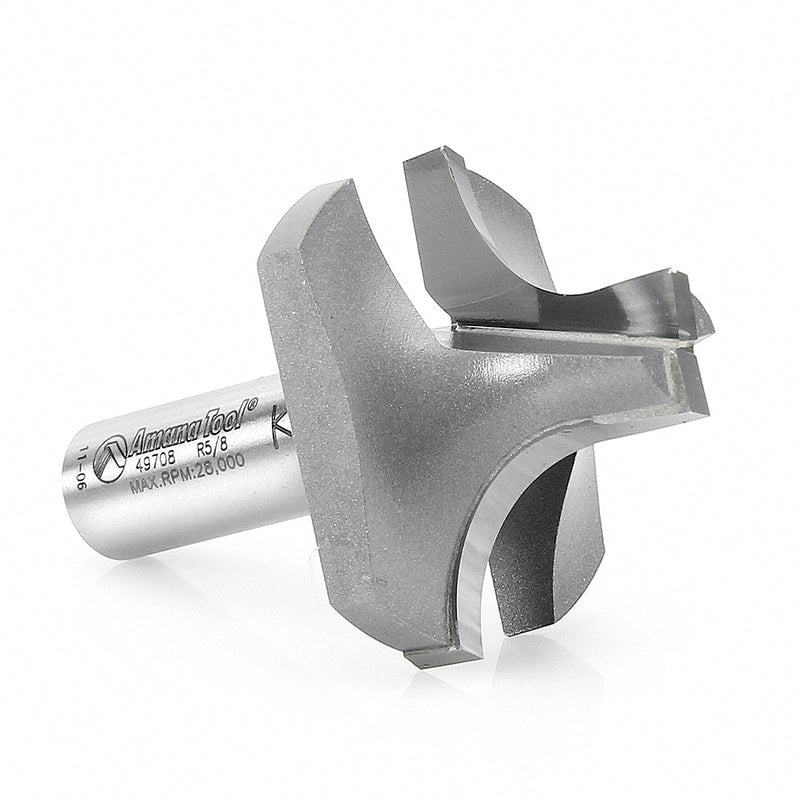 Amana Tool. Round Over Groove Router Bit | 5⁄8 Radius x 1 3⁄4 Dia x 1 1⁄4 x 1⁄2" Shank | 49708 