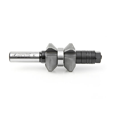 Amana Tool. Variable Double Chamfer Assembly | 30° Top x 45° BTM x 1 3⁄8 Dia x 9⁄16 x 1⁄2"Shank | 49730 