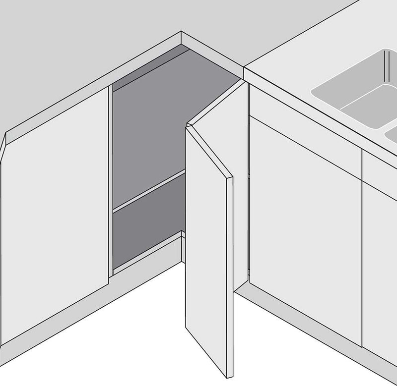 Blum Clip Top 60 Degree Bifold Lazy Susan Hinge (Press In)