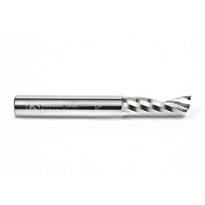 Amana Tool. Plastic Cutting Spiral 'O' Flute CNC Router Bit | 3⁄8 Dia x 1 1⁄8 x 3⁄8 Shank x 3" Long Up-Cut | 51414 