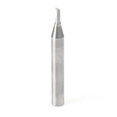 Amana Tool. Plastic Cutting Spiral 'O' Flute CNC Router Bit | 1⁄8 Dia x 1⁄4 x 1⁄4 Shank x 2" Long Up-Cut | 51416 